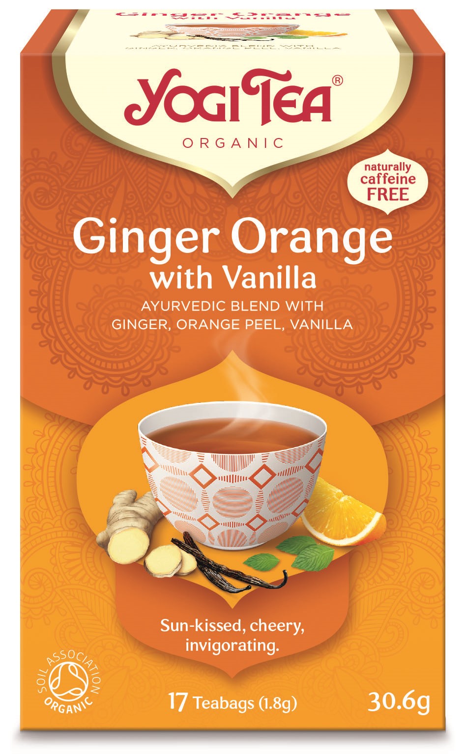 HERBATKA IMBIROWO – POMARAŃCZOWA Z WANILIĄ (GINGER ORANGE WITH VANILLA) BIO (17 x 1,8 g) 30,6 g – YOGI TEA HERBATKA IMBIROWO – POMARAŃCZOWA Z WANILIĄ (GINGER ORANGE WITH VANILLA) BIO (17 x 1,8 g) 30,6 g – YOGI TEA