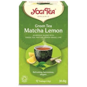 HERBATA ZIELONA Z CYTRYNĄ I MATCHĄ (GREEN TEA MATCHA LEMON) BIO (17 x 1,8 g) 30,6 g – YOGI TEA