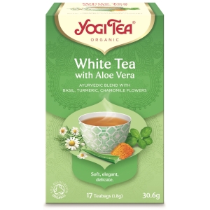 HERBATA BIAŁA Z ALOESEM (WHITE TEA WITH ALOE VERA) BIO (17 x 1,8 g) 30,6 g – YOGI TEA