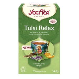 HERBATKA AJURWEDYJSKA TULSI RELAX BIO (17 x 2 g) 34 g – YOGI TEA