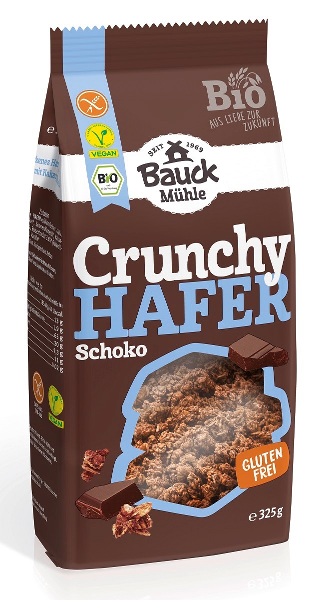 CRUNCHY OWSIANE KAKAOWE BEZGLUTENOWE BIO 325 g – BAUCK MUHLE CRUNCHY OWSIANE KAKAOWE BEZGLUTENOWE BIO 325 g – BAUCK MUHLE