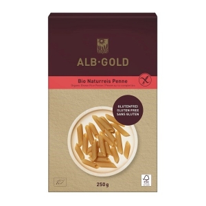 MAKARON (RYŻOWY RAZOWY) PENNE BEZGLUTENOWY BIO 250 g – ALB GOLD