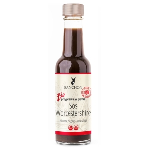 SOS WEGAŃSKI WORCESTERSHIRE BEZGLUTENOWY BIO 140 ml – SANCHON