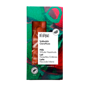 CZEKOLADA MLECZNA Z CAŁYMI ORZECHAMI LASKOWYMI BIO 100 g – VIVANI CZEKOLADA MLECZNA Z CAŁYMI ORZECHAMI LASKOWYMI BIO 100 g – VIVANI