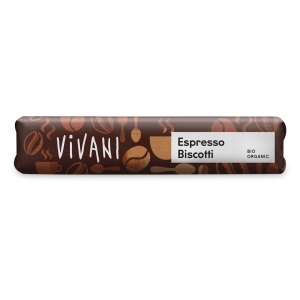 BATON MLECZNA CZEKOLADA Z NADZIENIEM ESPRESSO I HERBATNIKAMI BIO 40 g – VIVANI BATON MLECZNA CZEKOLADA Z NADZIENIEM ESPRESSO I HERBATNIKAMI BIO 40 g – VIVANI
