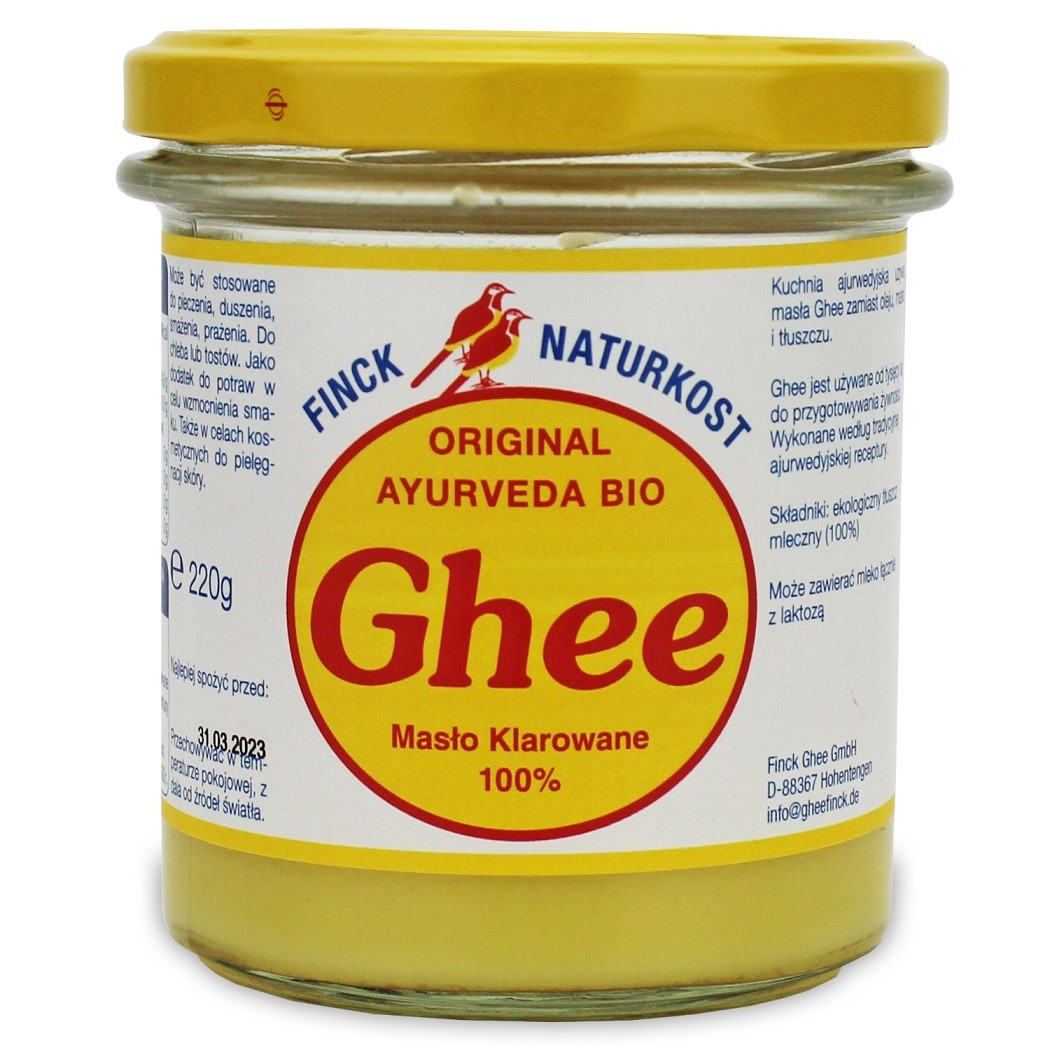 MASŁO KLAROWANE GHEE BIO 220 g (242 ml) – FINCK AYURVEDA MASŁO KLAROWANE GHEE BIO 220 g (242 ml) – FINCK AYURVEDA
