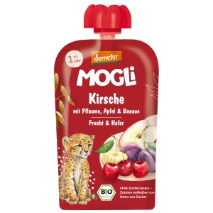 MUS JABŁKO – ŚLIWKA – BANAN – WIŚNIA – OWIES BEZ DODATKU CUKRÓW OD 1 ROKU DEMETER BIO 100 g – MOGLI