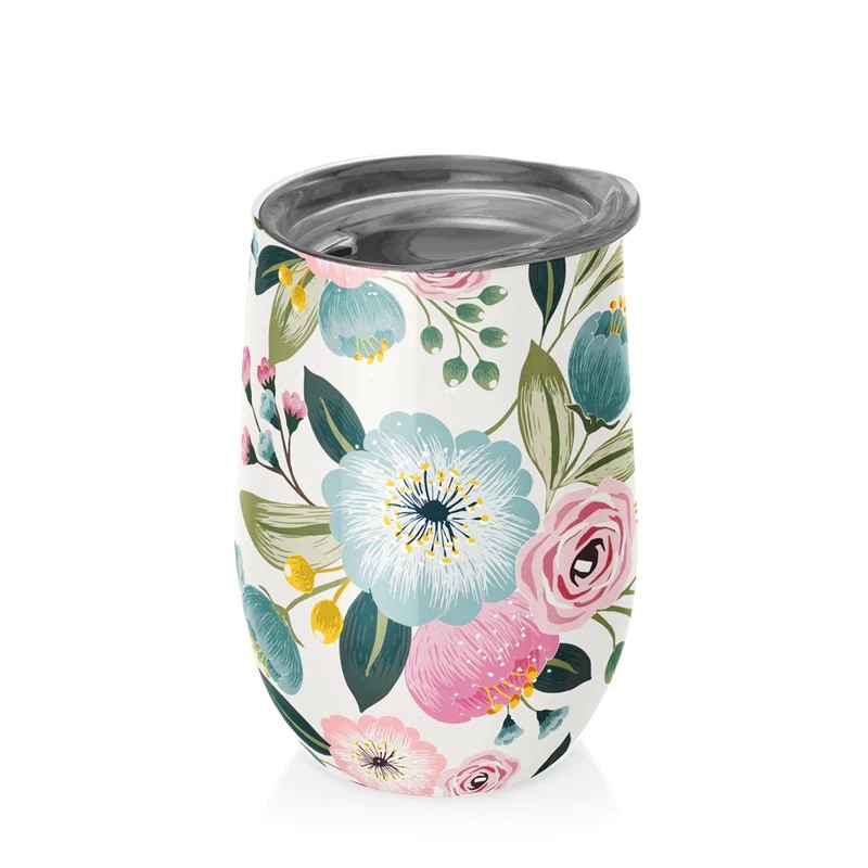 KUBEK TERMICZNY Z POKRYWKĄ PASTELOWE KWIATY 420 ml – CHIC-MIC KUBEK TERMICZNY Z POKRYWKĄ PASTELOWE KWIATY 420 ml – CHIC-MIC