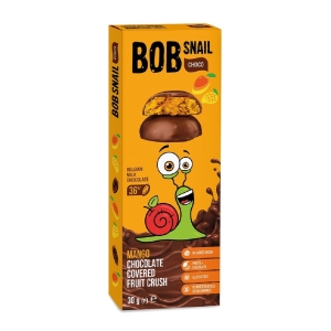 PRZEKĄSKA CHOCO MANGO W CZEKOLADZIE MLECZNEJ BELGIJSKIEJ BEZ DODATKU CUKRÓW BEZGLUTENOWA 30 g – BOB SNAIL PRZEKĄSKA CHOCO MANGO W CZEKOLADZIE MLECZNEJ BELGIJSKIEJ BEZ DODATKU CUKRÓW BEZGLUTENOWA 30 g – BOB SNAIL