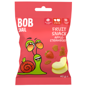 ŻELKI JABŁKO – TRUSKAWKA BEZ ŻELATYNY BEZGLUTENOWE 40 g – BOB SNAIL