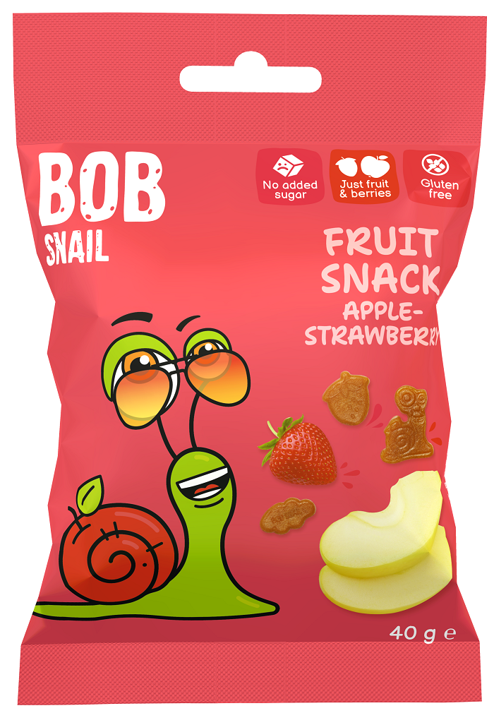 ŻELKI JABŁKO – TRUSKAWKA BEZ ŻELATYNY BEZGLUTENOWE 40 g – BOB SNAIL ŻELKI JABŁKO – TRUSKAWKA BEZ ŻELATYNY BEZGLUTENOWE 40 g – BOB SNAIL