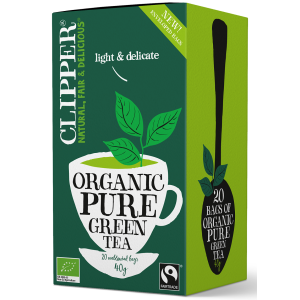 HERBATA ZIELONA FAIR TRADE BIO (20 x 2 g) 40 g – CLIPPER HERBATA ZIELONA FAIR TRADE BIO (20 x 2 g) 40 g – CLIPPER