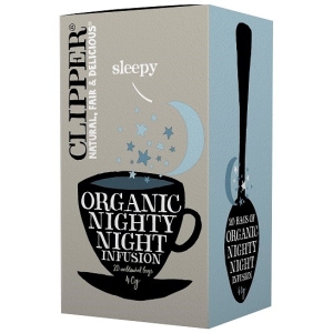 HERBATKA Z RUMIANKIEM I MELISĄ (NIGHTY NIGHT) BIO (20 x 2 g) 40 g – CLIPPER HERBATKA Z RUMIANKIEM I MELISĄ (NIGHTY NIGHT) BIO (20 x 2 g) 40 g – CLIPPER