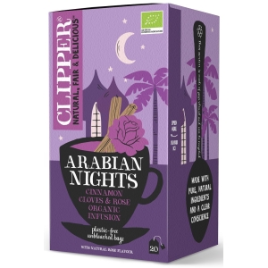 HERBATKA Z CYNAMONEM I GOŹDZIKAMI O SMAKU RÓŻY (ARABIAN NIGHTS) BIO (20 x 2 g) 40 g – CLIPPER