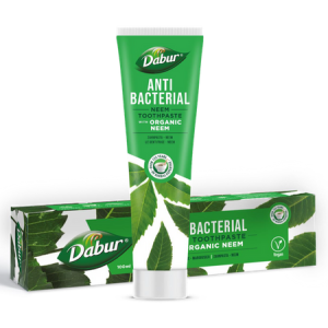 PASTA DO ZĘBÓW PRZECIWBAKTERYJNA Z NEEM BEZ FLUORU 100 ml – DABUR