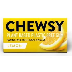 GUMA DO ŻUCIA Z KSYLITOLEM O SMAKU CYTRYNOWYM (10 szt.) 15 g  – CHEWSY