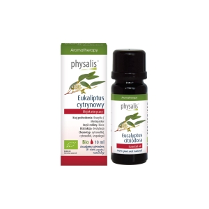 OLEJEK ETERYCZNY EUKALIPTUS CYTRYNOWY BIO 10 ml – PHYSALIS OLEJEK ETERYCZNY EUKALIPTUS CYTRYNOWY BIO 10 ml – PHYSALIS