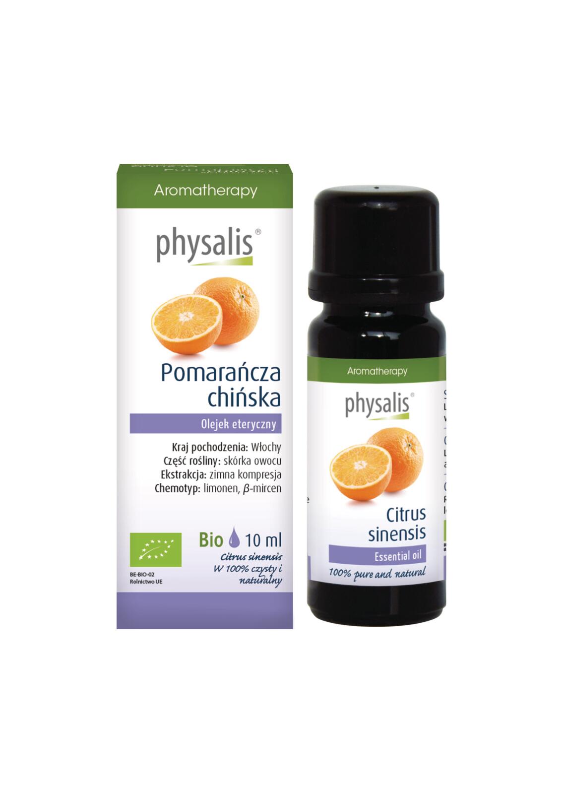 OLEJEK ETERYCZNY POMARAŃCZA BIO 10 ml – PHYSALIS OLEJEK ETERYCZNY POMARAŃCZA BIO 10 ml – PHYSALIS