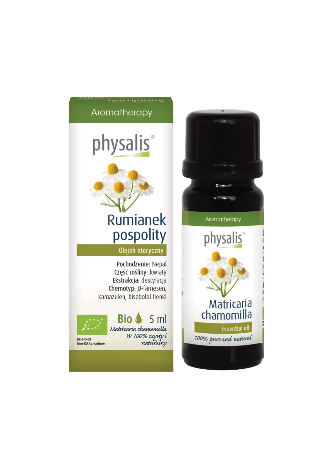 OLEJEK ETERYCZNY RUMIANEK POSPOLITY BIO 5 ml – PHYSALIS OLEJEK ETERYCZNY RUMIANEK POSPOLITY BIO 5 ml – PHYSALIS