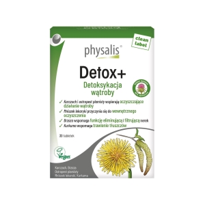 TABLETKI NA DETOKSYKACJĘ WĄTROBY (DETOX+) 30 szt. – PHYSALIS