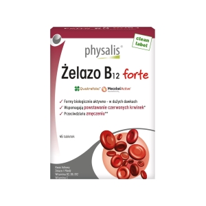 ŻELAZO + WITAMINA B12 FORTE 45 TABLETEK – PHYSALIS
