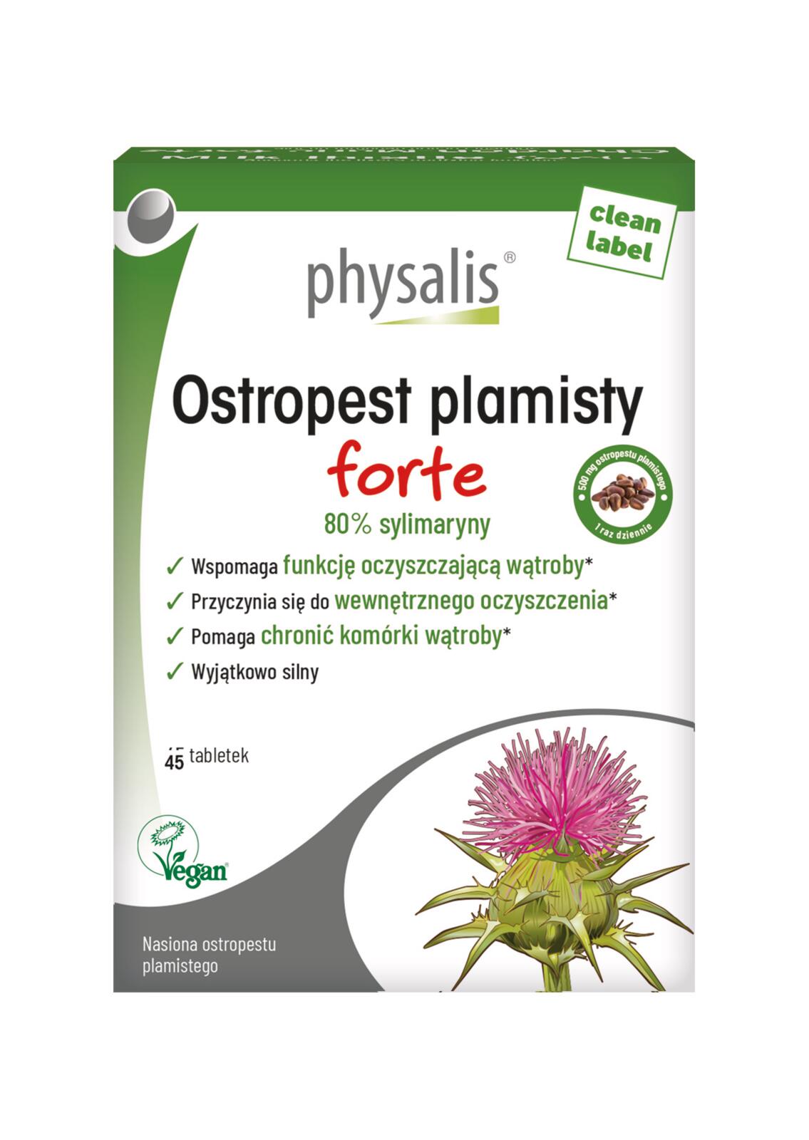 OSTROPEST PLAMISTY FORTE EKSTRAKT (500 mg) 45 TABLETEK – PHYSALIS OSTROPEST PLAMISTY FORTE EKSTRAKT (500 mg) 45 TABLETEK – PHYSALIS