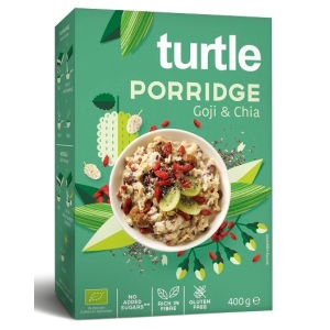 OWSIANKA Z JAGODAMI GOJI I NASIONAMI CHIA BEZ DODATKU CUKRÓW BEZGLUTENOWA BIO 400 g – TURTLE