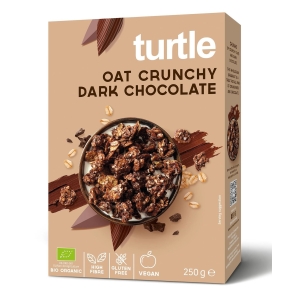 MUSLI OWSIANE Z GORZKĄ CZEKOLADĄ BEZGLUTENOWE BIO 250 g – TURTLE