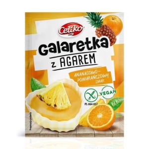 GALARETKA Z AGAREM ANANAS – POMARAŃCZA BEZGLUTENOWA 45 g – CELIKO