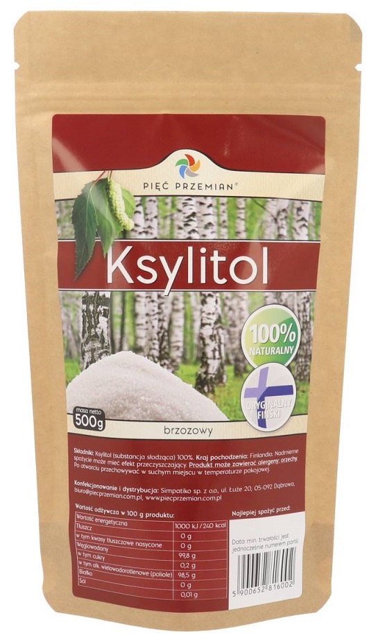 KSYLITOL 500 g – PIĘĆ PRZEMIAN (FINLANDIA) KSYLITOL 500 g – PIĘĆ PRZEMIAN (FINLANDIA)