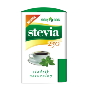 STEVIA PASTYLKI W DOZOWNIKU (250 szt.) 13 g – ZIELONY LISTEK (DOMOS)