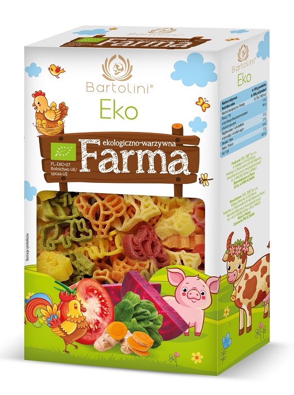 MAKARON (SEMOLINOWY Z SUSZONYMI WARZYWAMI) DLA DZIECI FARMA BIO 250 g – BARTOLINI MAKARON (SEMOLINOWY Z SUSZONYMI WARZYWAMI) DLA DZIECI FARMA BIO 250 g – BARTOLINI