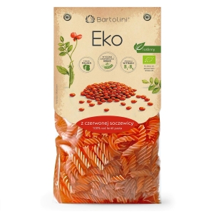 MAKARON PROTEINOWY (Z SOCZEWICY CZERWONEJ) ŚWIDERKI BIO 250 g – BARTOLINI