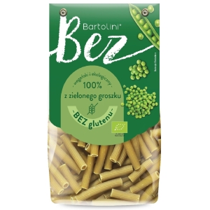 MAKARON PROTEINOWY (Z GROSZKU ZIELONEGO) RURKA BEZGLUTENOWY BIO 250 g – BARTOLINI MAKARON PROTEINOWY (Z GROSZKU ZIELONEGO) RURKA BEZGLUTENOWY BIO 250 g – BARTOLINI