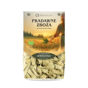 MAKARON (ORKISZOWY SZPINAKOWY) WSTĄŻKI BIO 250 g – BARTOLINI (PRADAWNE ZBOŻA)