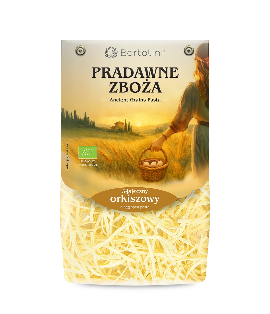 MAKARON (3-JAJECZNY ORKISZOWY) KRAJANKA BIO 250 g – BARTOLINI (PRADAWNE ZBOŻA) MAKARON (3-JAJECZNY ORKISZOWY) KRAJANKA BIO 250 g – BARTOLINI (PRADAWNE ZBOŻA)