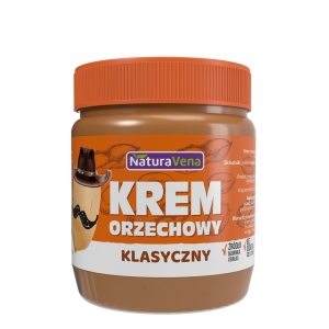 KREM ORZECHOWY KLASYCZNY 100 % BEZ DODATKU SOLI I CUKRÓW 340 g – NATURAVENA