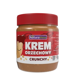 KREM ORZECHOWY CRUNCHY 100 % BEZ DODATKU SOLI I CUKRÓW 340 g  – NATURAVENA