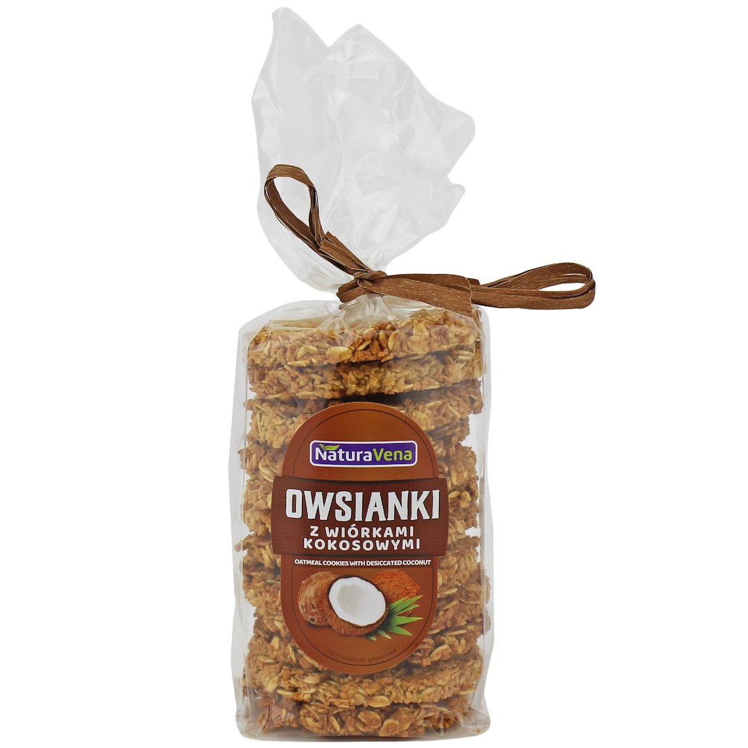 CIASTKA OWSIANKI Z WIÓRKAMI KOKOSOWYMI 175 g – NATURAVENA CIASTKA OWSIANKI Z WIÓRKAMI KOKOSOWYMI 175 g – NATURAVENA