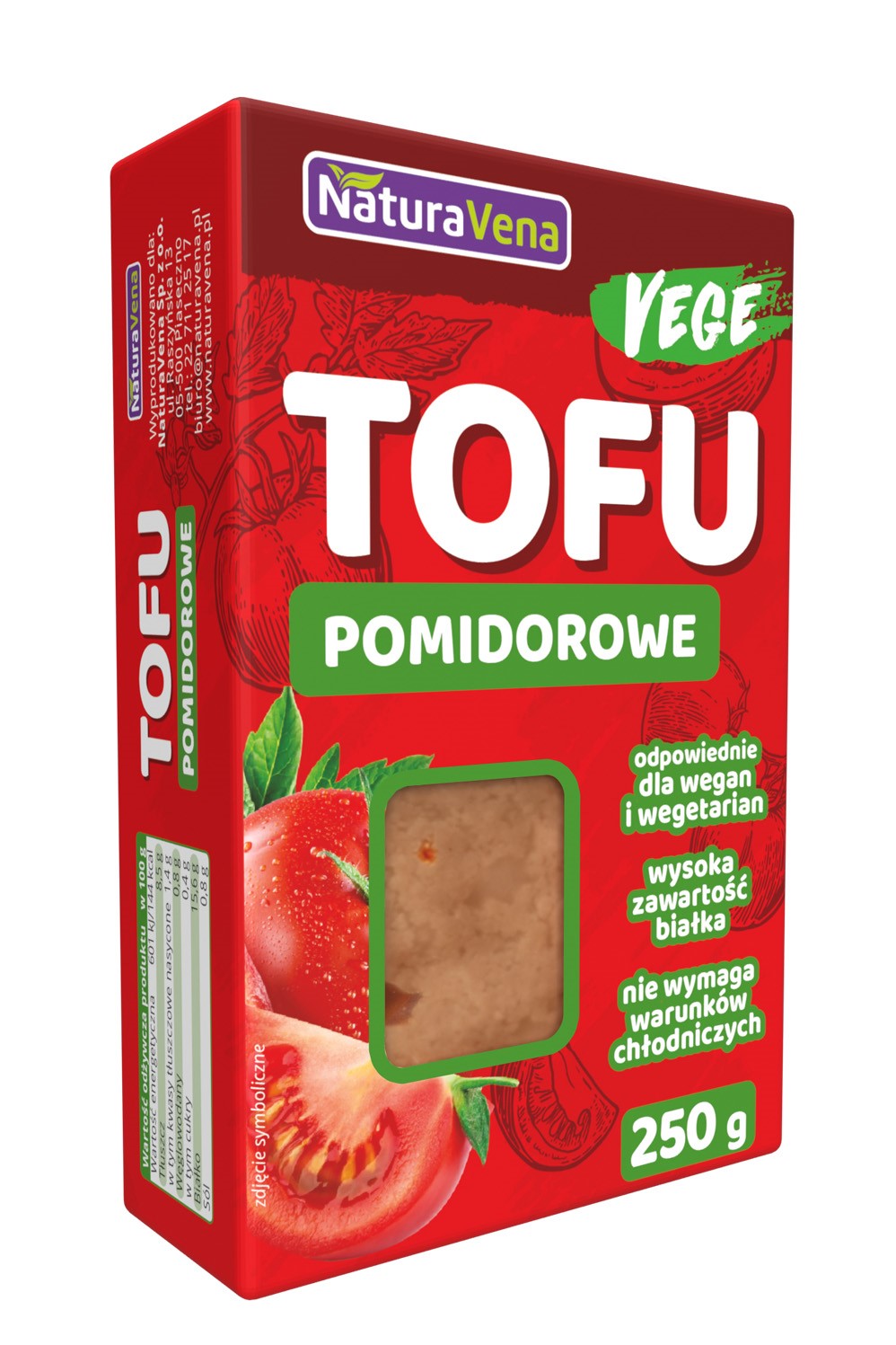 TOFU POMIDOROWE 250 g – NATURAVENA TOFU POMIDOROWE 250 g – NATURAVENA