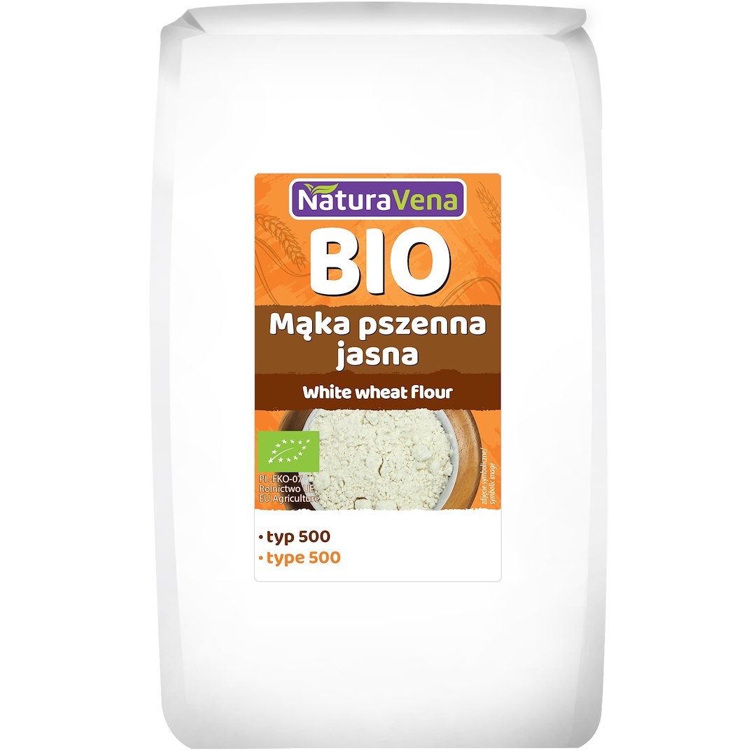MĄKA PSZENNA JASNA TYP 500 BIO 1 kg – NATURAVENA MĄKA PSZENNA JASNA TYP 500 BIO 1 kg – NATURAVENA