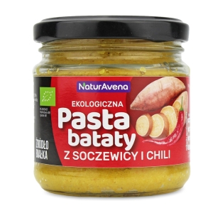 PASTA Z SOCZEWICY I BATATÓW Z CHILI BIO 185 g – NATURAVENA