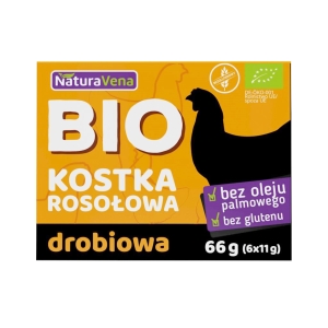 BULION – KOSTKI DROBIOWE BEZGLUTENOWE BIO (6 x 11 g) 66 g – NATURAVENA