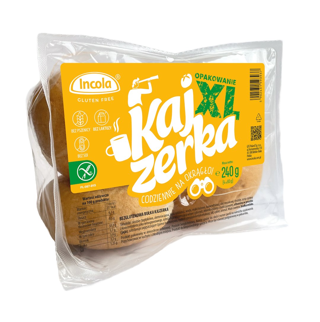 BUŁKI KAJZERKI XL BEZGLUTENOWE (4 szt.) 240 g – INCOLA BUŁKI KAJZERKI XL BEZGLUTENOWE (4 szt.) 240 g – INCOLA