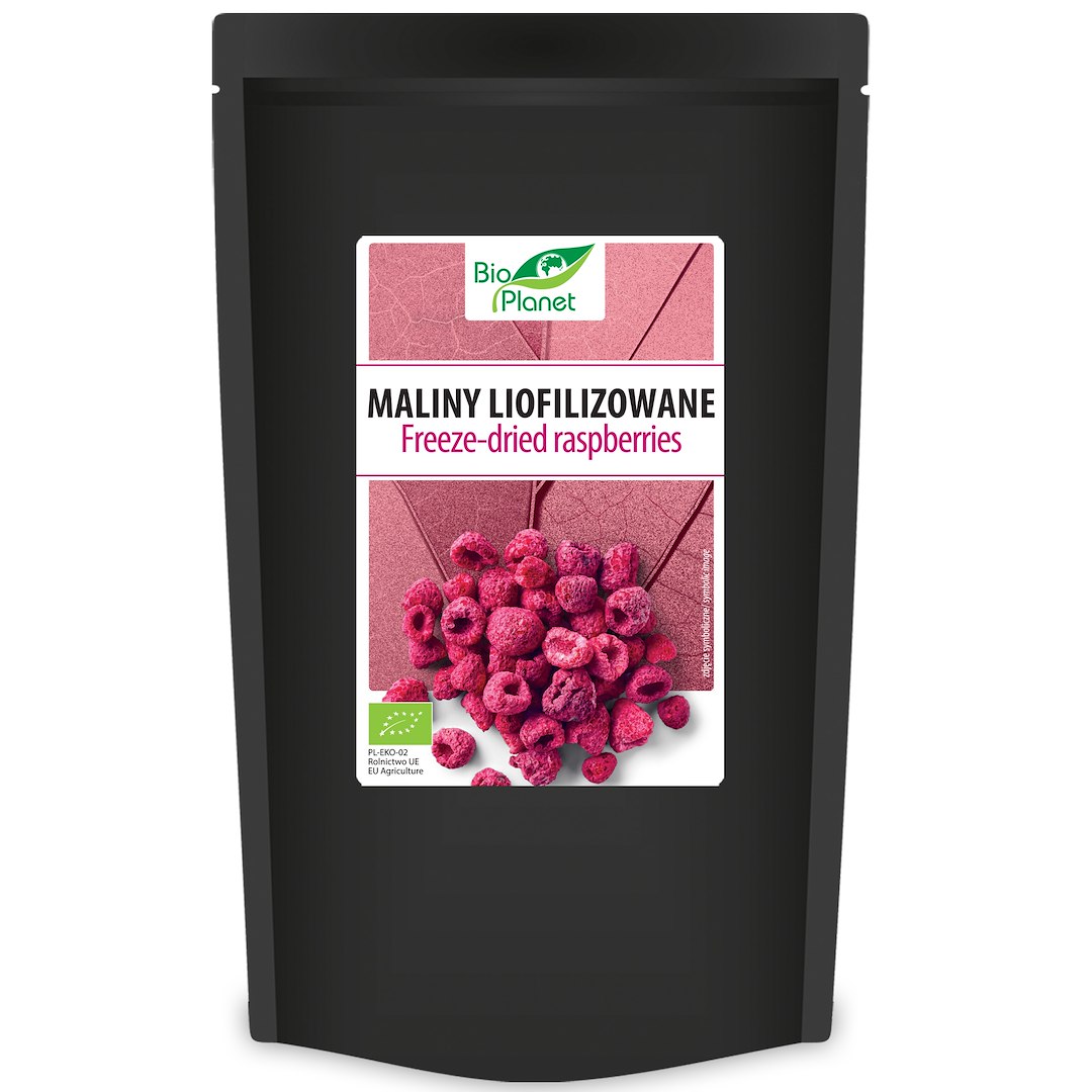 MALINY LIOFILIZOWANE BIO 30 g – BIO PLANET MALINY LIOFILIZOWANE BIO 30 g – BIO PLANET