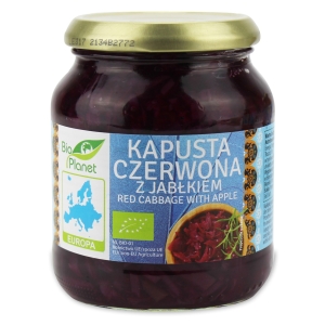 KAPUSTA CZERWONA Z JABŁKIEM BIO 340 g – BIO PLANET
