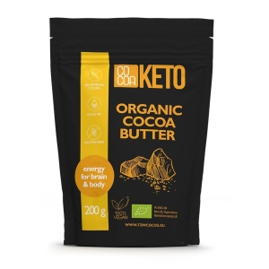 TŁUSZCZ KAKAOWY BEZGLUTENOWY KETO BIO 200 g – COCOA