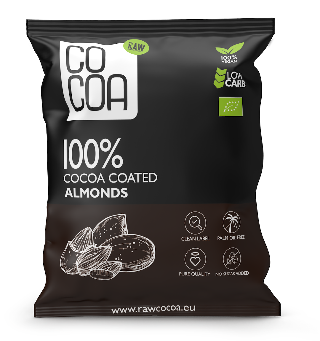 MIGDAŁY W KAKAO BEZ DODATKU CUKRÓW BIO 70 g – COCOA MIGDAŁY W KAKAO BEZ DODATKU CUKRÓW BIO 70 g – COCOA
