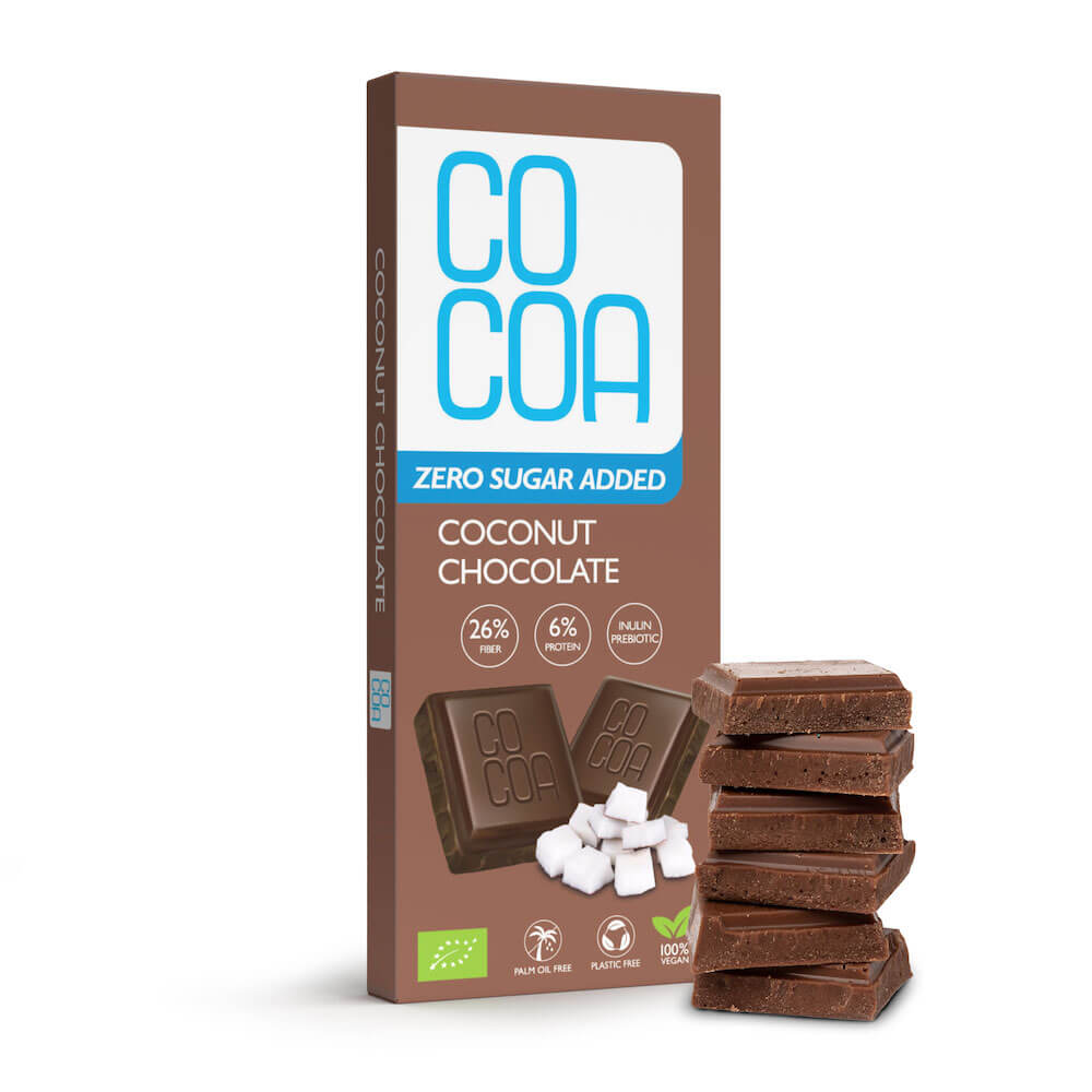 CZEKOLADA KOKOSOWA BEZ DODATKU CUKRÓW BIO 40 g – COCOA CZEKOLADA KOKOSOWA BEZ DODATKU CUKRÓW BIO 40 g – COCOA