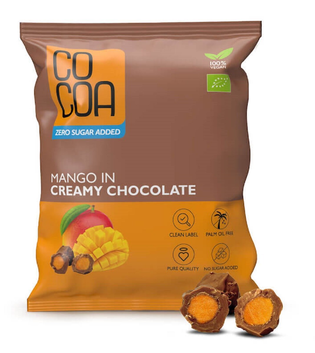 MANGO W CZEKOLADZIE CREAMY BEZ DODATKU CUKRÓW BIO 70 g – COCOA MANGO W CZEKOLADZIE CREAMY BEZ DODATKU CUKRÓW BIO 70 g – COCOA